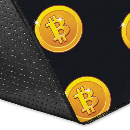 Bitcoin Pattern Print Design DO04 Area Rugs