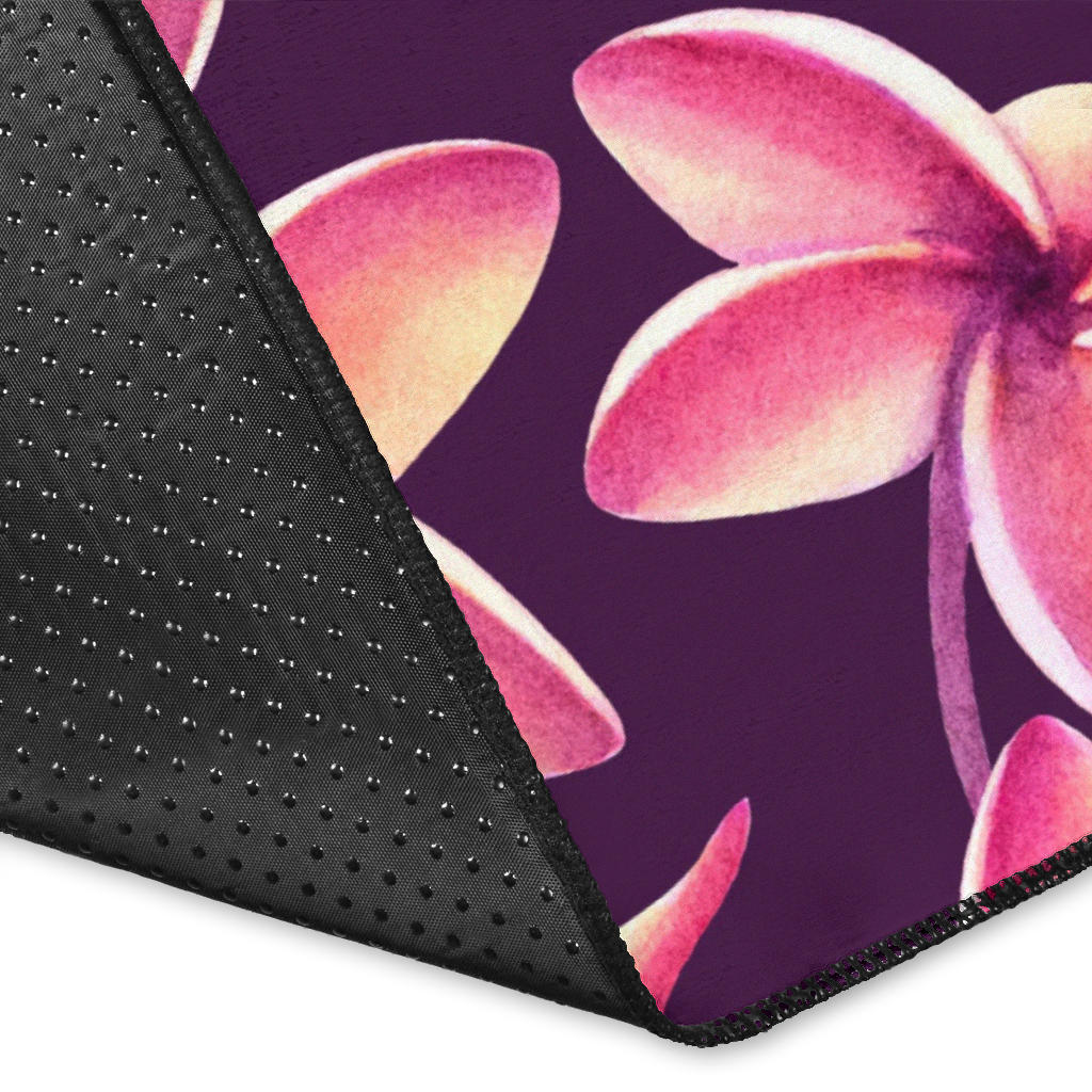 Purple Plumeria Pattern Print Design PM010 Area Rugs