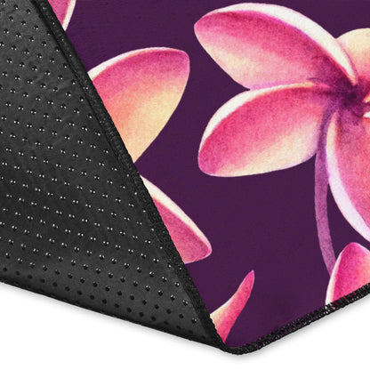 Purple Plumeria Pattern Print Design PM010 Area Rugs