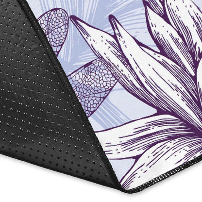 Water Lily Pattern Print Design WL01 Area Rugs