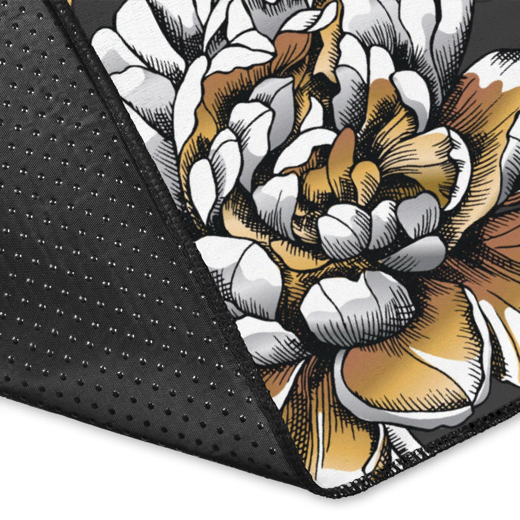 Peony Pattern Print Design PE06 Area Rugs