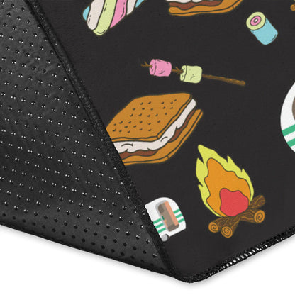 Camper Marshmallow Camping Design Print Area Rugs