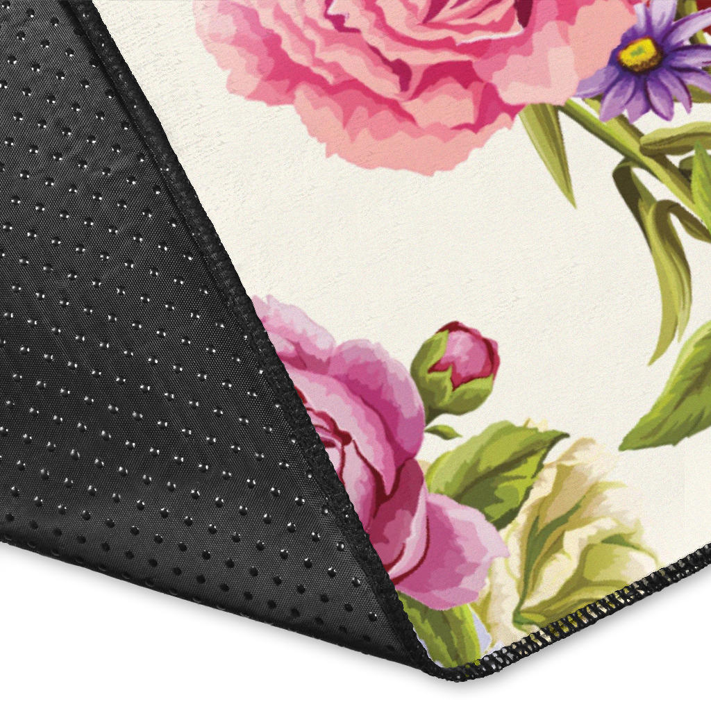 Carnations Pattern Print Design CN02 Area Rugs