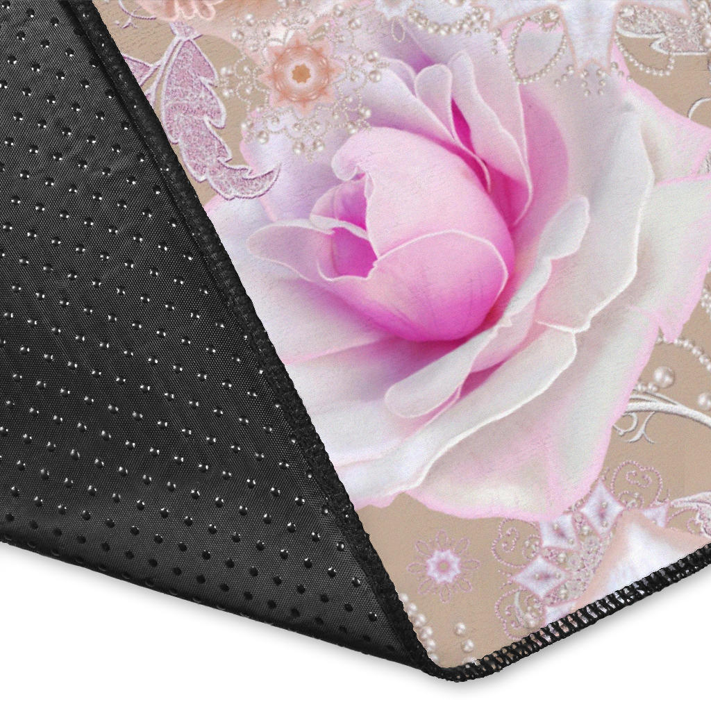 Rose Pattern Print Design RO011 Area Rugs