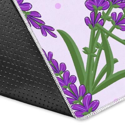 Lavender Pattern Print Design LV02 Area Rugs