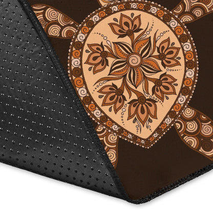 Tribal Sea Turtle Pattern Print Design T09 Area Rugs