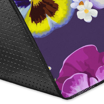 Pansy Pattern Print Design PS02 Area Rugs