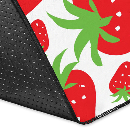 Strawberry Pattern Print Design SB01 Area Rugs