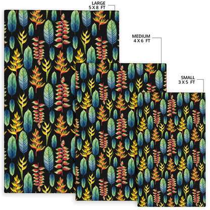 Heliconia Pattern Print Design HL03 Area Rugs