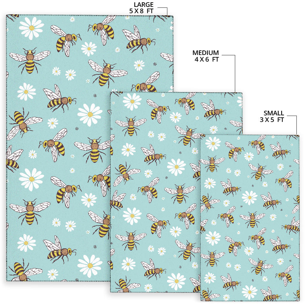 Bee Pattern Print Design BEE010 Area Rugs