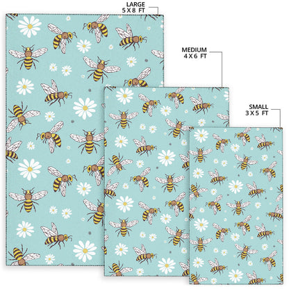 Bee Pattern Print Design BEE010 Area Rugs