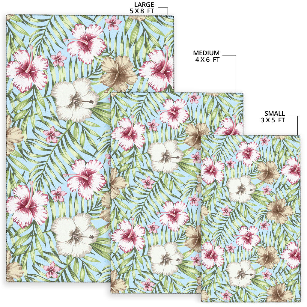 Tropical Flower Pattern Print Design TF05 Area Rugs
