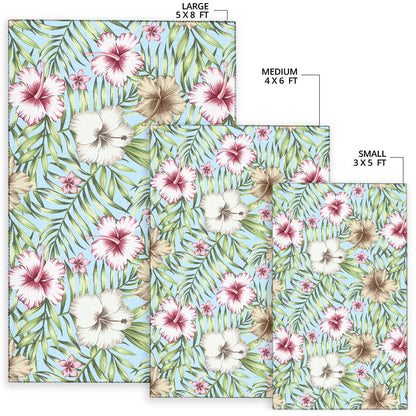 Tropical Flower Pattern Print Design TF05 Area Rugs