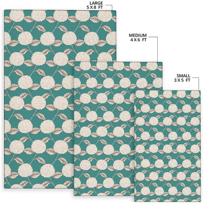 Hydrangea Pattern Print Design HD03 Area Rugs