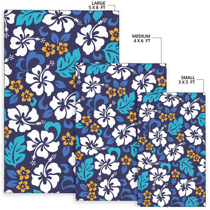 Hibiscus Pattern Print Design HB030 Area Rugs