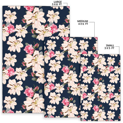 Lily Pattern Print Design LY04 Area Rugs