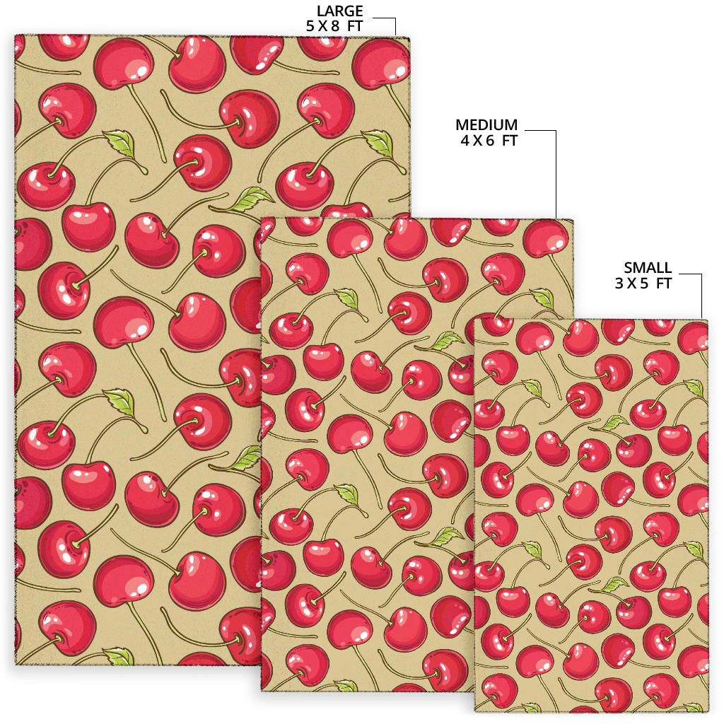 Cherry Pattern Print Design CH05 Area Rugs