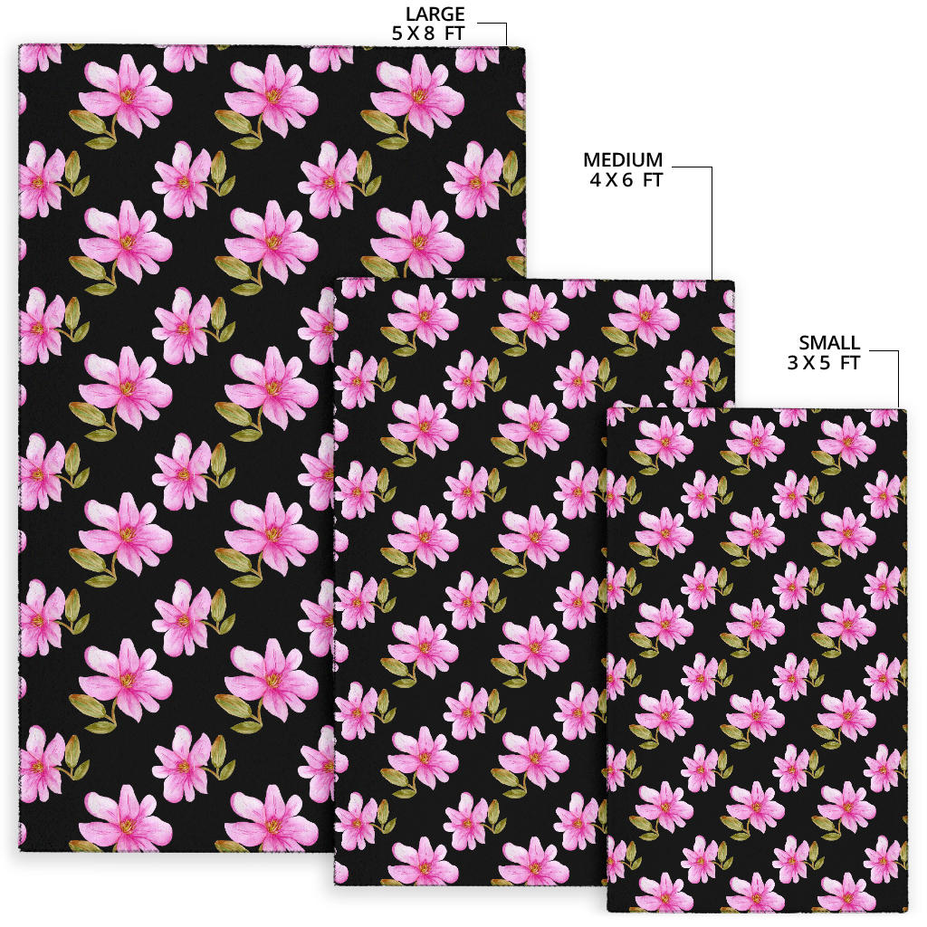 Magnolia Pattern Print Design MAG06 Area Rugs