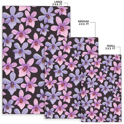 Orchid Pattern Print Design OR08 Area Rugs