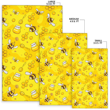 Bee Pattern Print Design BEE01 Area Rugs