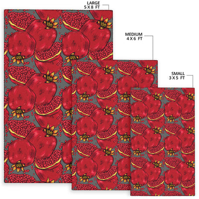 Pomegranate Pattern Print Design PG05 Area Rugs