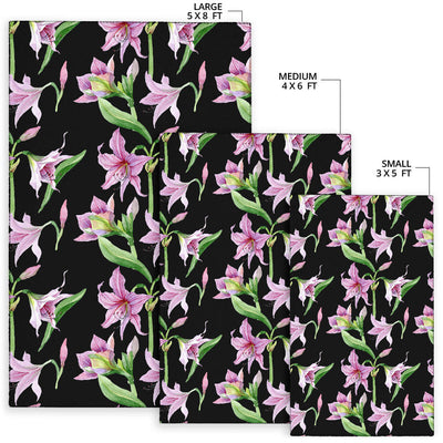 Amaryllis Pattern Print Design AL08 Area Rugs