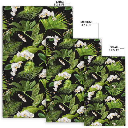 Tropical Flower Pattern Print Design TF026 Area Rugs