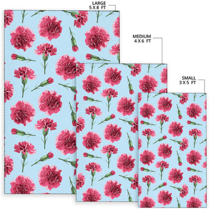 Carnations Pattern Print Design CN01 Area Rugs