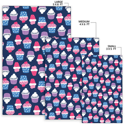 Cupcake Pattern Print Design CP04 Area Rugs