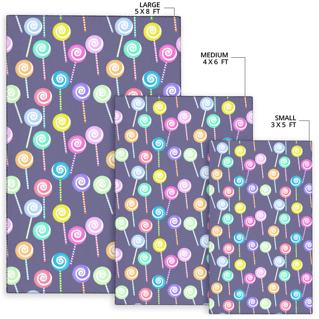 Lollipop Pattern Print Design LL03 Area Rugs