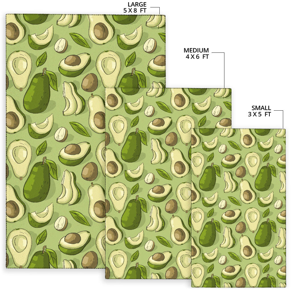 Avocado Pattern Print Design AC03 Area Rugs