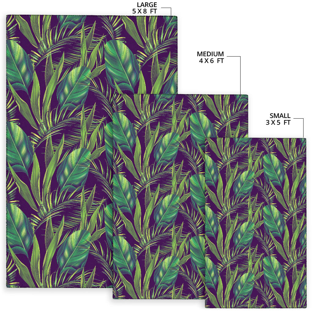 Palm Leaves Pattern Print Design PL03 Area Rugs