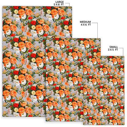 Lisianthus Pattern Print Design LT04 Area Rugs