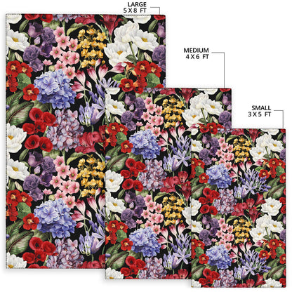 Summer Floral Pattern Print Design SF04 Area Rugs