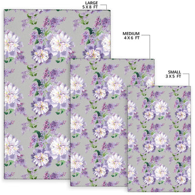 Lilac Pattern Print Design LI07 Area Rugs