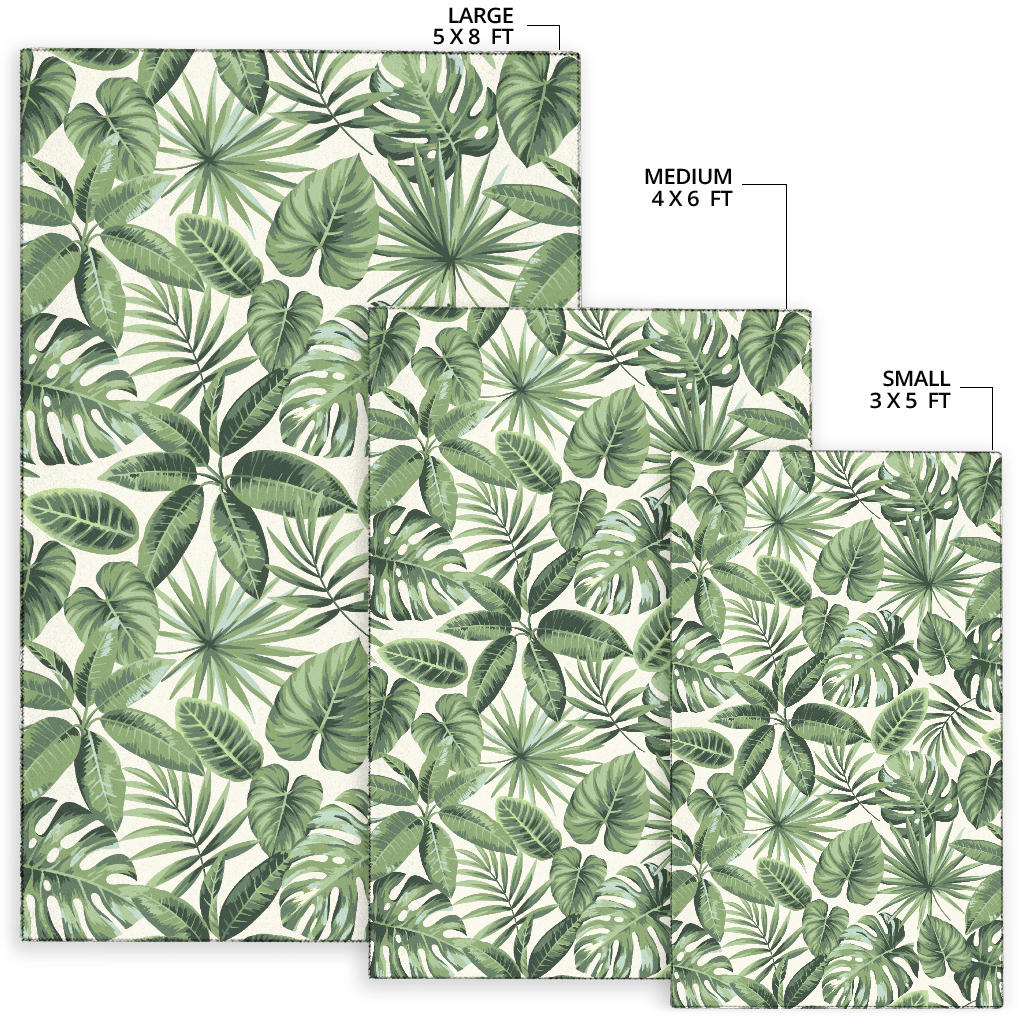 Palm Leaves Pattern Print Design PL014 Area Rugs
