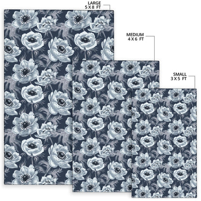 Anemone Pattern Print Design AM09 Area Rugs