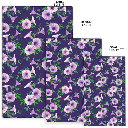 Morning Glory Pattern Print Design MG01 Area Rugs