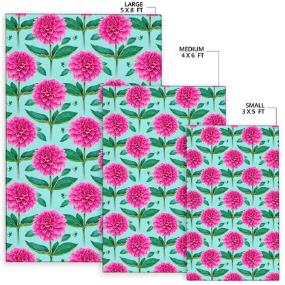 Dahlia Pattern Print Design DH08 Area Rugs