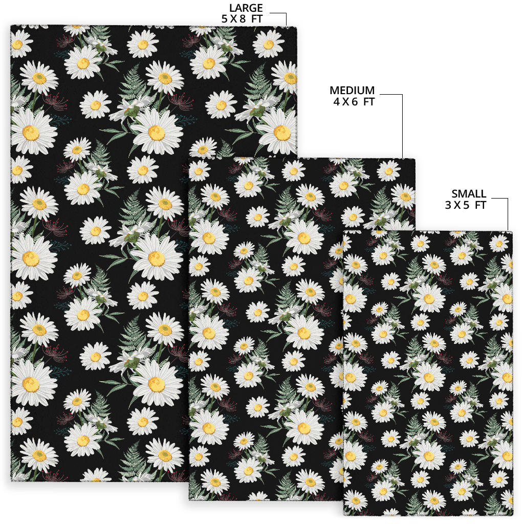 Daisy Pattern Print Design DS07 Area Rugs