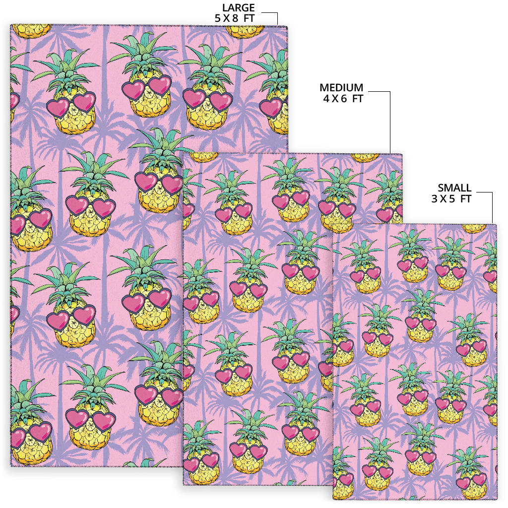 Pineapple Pattern Print Design PP06 Area Rugs