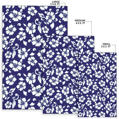 Hibiscus Pattern Print Design HB010 Area Rugs