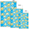 Yellow Plumeria Design Print Pattern Area Rugs