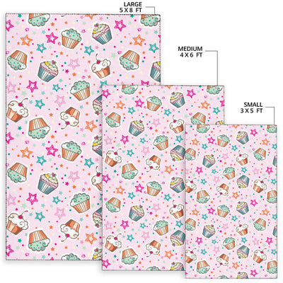 Cupcake Pattern Print Design CP03 Area Rugs