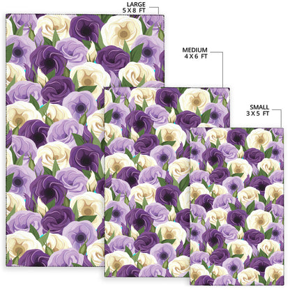 Lisianthus Pattern Print Design LT01 Area Rugs
