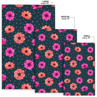 Anemone Pattern Print Design AM08 Area Rugs