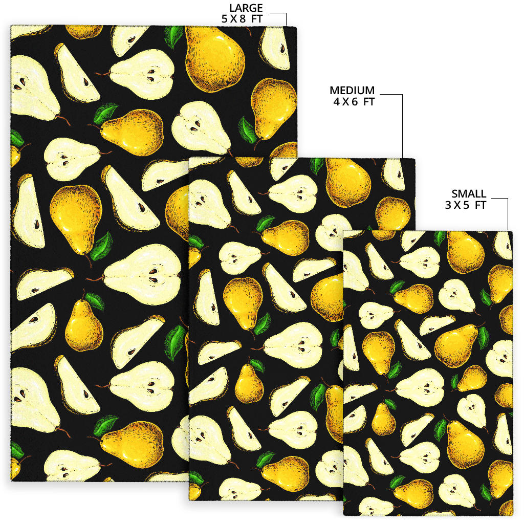 Pear Pattern Print Design PE01 Area Rugs