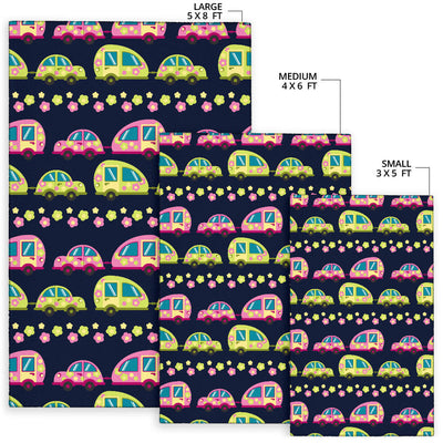 Camper Cute Camping Design No 3 Print Area Rugs