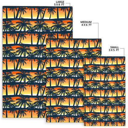 Palm Tree Pattern Print Design PT011 Area Rugs