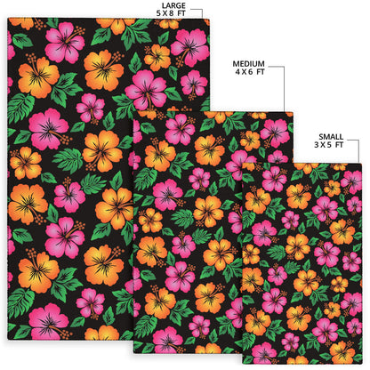 Hibiscus Pattern Print Design HB029 Area Rugs